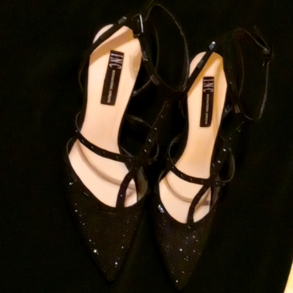 Black Embellished Heels